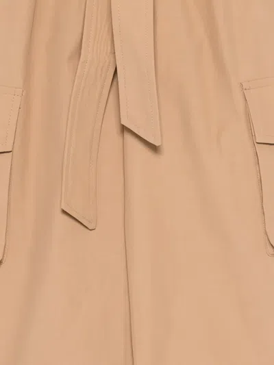 Balmain Flap-pocket Belted Trousers In Brown