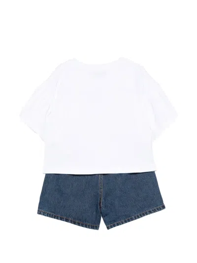 Moschino Elasticated Shorts And T-shirt Set In Multi