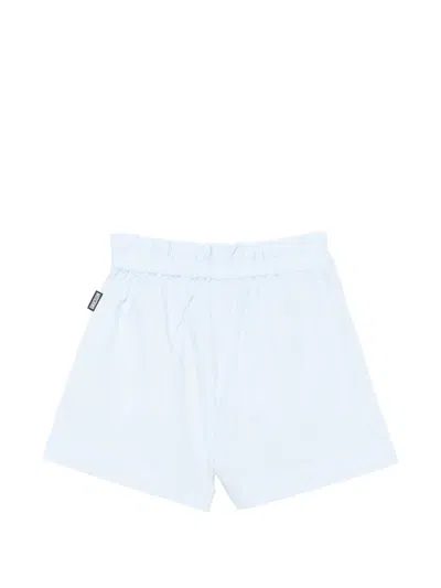Moschino Elasticated Embroidered Shorts In Blue