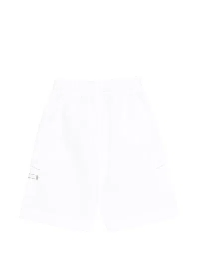 Moschino Drawstring Cargo Shorts In White