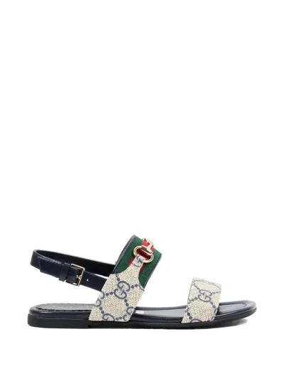 Gucci Logo Strap Sandals In Multi