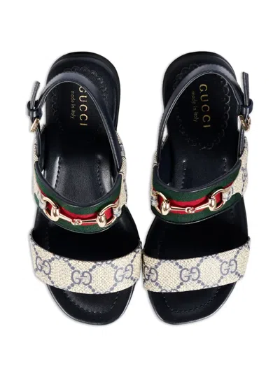 Gucci Logo Strap Sandals In Multi