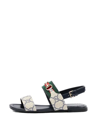 Gucci Logo Strap Sandals In Multi