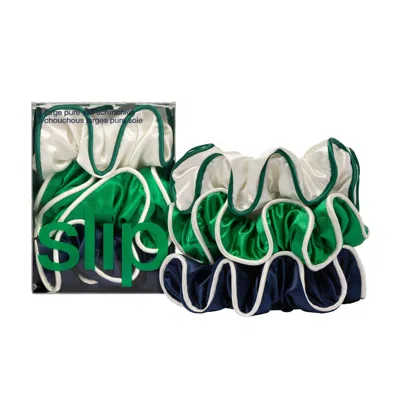 Slip Game Day Large Silk Scrunchies Set Of Three In Multi