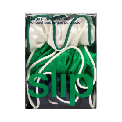 Slip Game Day Large Silk Scrunchies Set Of Three In Multi