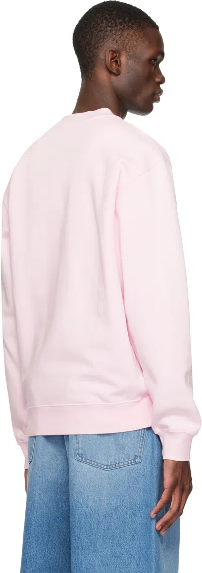 Jacquemus Pink Organic Cotton Fleece The Gros Grain Sweatshirt In Pink