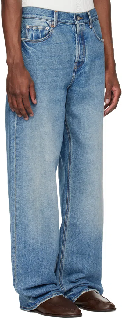 Jacquemus Blue Polyester Jeans Denim In Blue