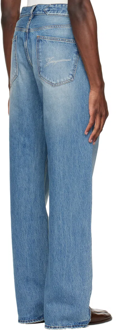 Jacquemus Blue Polyester Jeans Denim In Blue