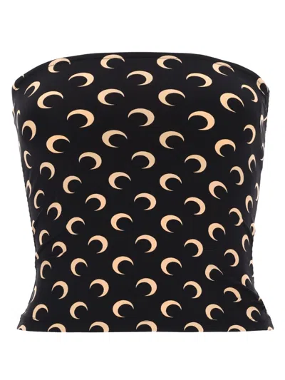 Marine Serre Moon Printed Jersey Sleeveless Tube Top In Multi