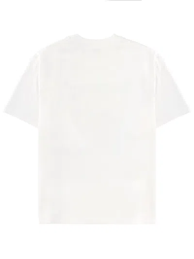 Casablanca Tennis Club Boxy Front Flame Cotton T-shirt In White