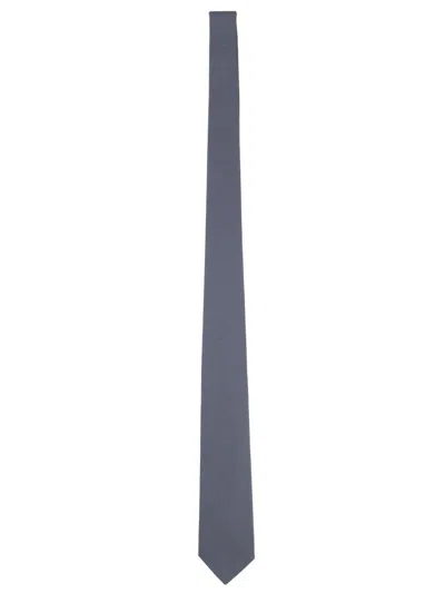 Tagliatore Blue None Geometric Tie In Gray