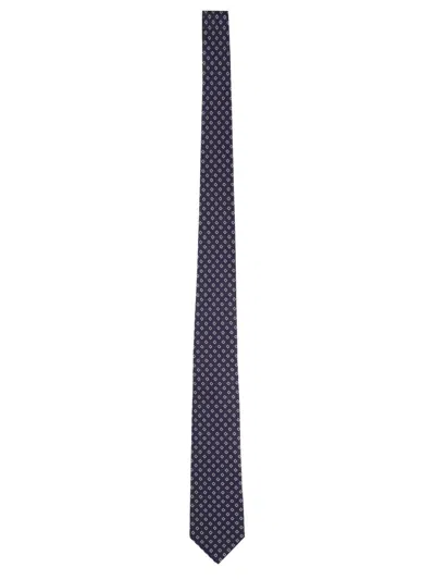 Tagliatore Silk Tie In Black