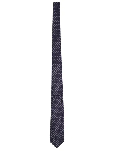 Tagliatore Silk Tie In Black