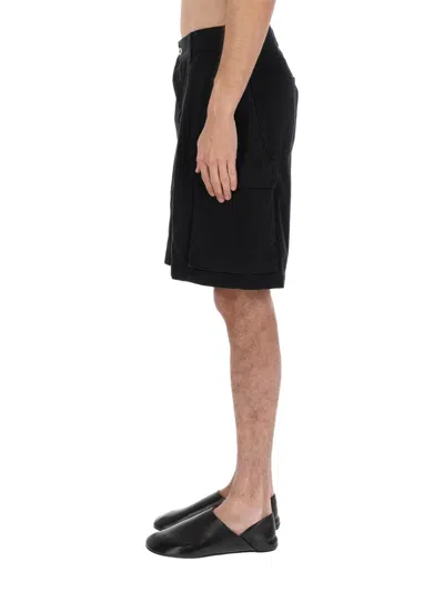 Jw Anderson Black Solid Shorts In Black