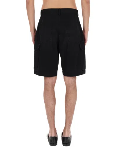 Jw Anderson Black Solid Shorts In Black