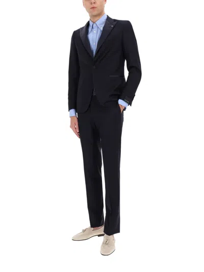 Tagliatore Single-breasted Suit In Black