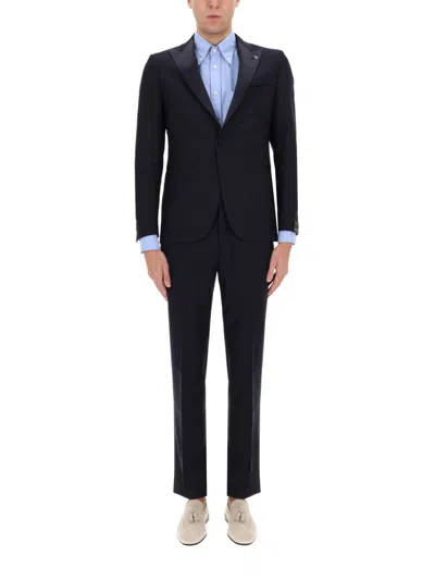 Tagliatore Single-breasted Suit In Black
