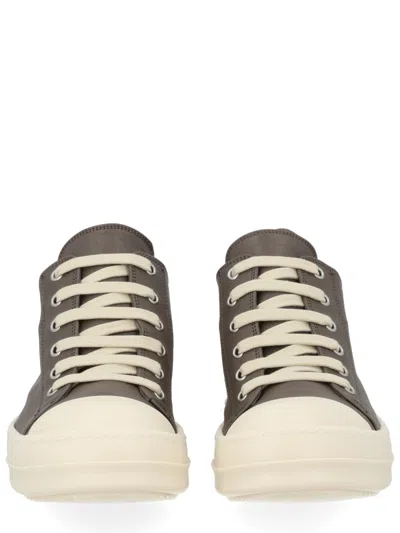 Rick Owens Brown Solid Low Sneakers In Brown