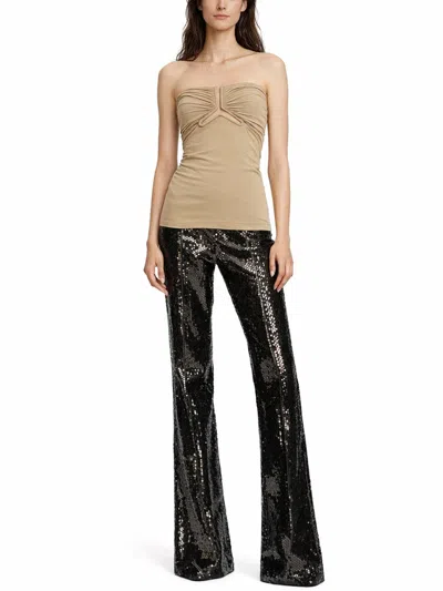 Rick Owens Beige Solid Strapless Top In Neutral