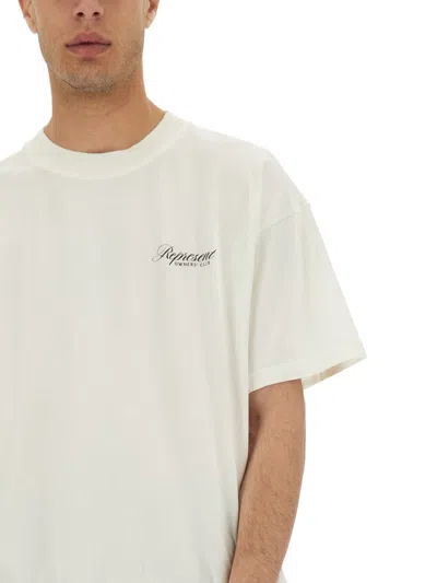 Represent Owners Club Script T-shirt In White