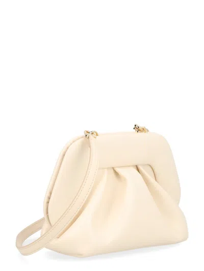 Themoirè Structured Vegan Fabric Tote With Minimalist Design In White