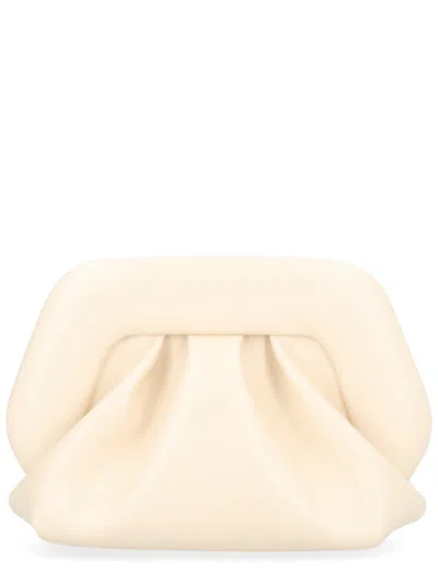 Themoirè Structured Vegan Fabric Tote With Minimalist Design In White