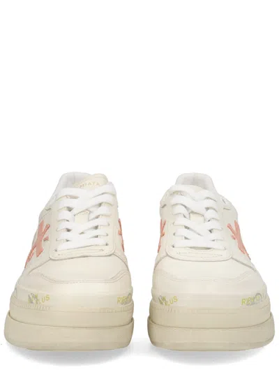 Premiata Micol 8196 Double Layer Platform Trainers In White