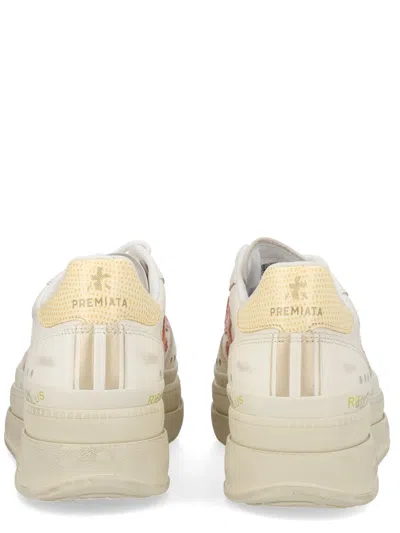Premiata Micol 8196 Double Layer Platform Trainers In White