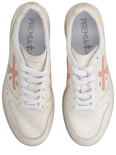 Premiata Micol 8196 Double Layer Platform Trainers In White