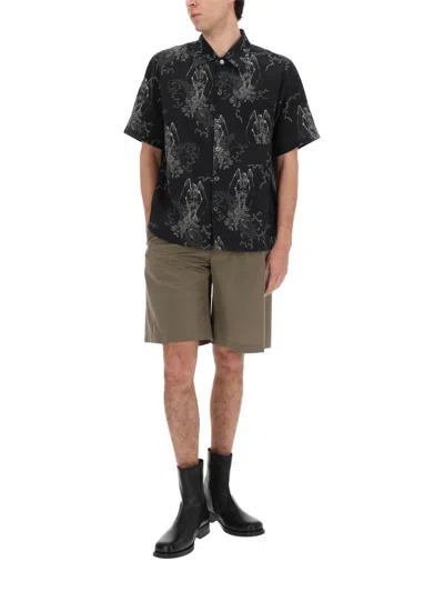 Our Legacy Mens Death Paisley Print Graphic-print Short-sleeve Cotton And Linen Shirt In Multi