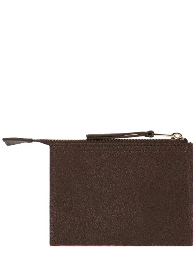 Paul Smith Concertina Leather Layered Card Holder In Orange