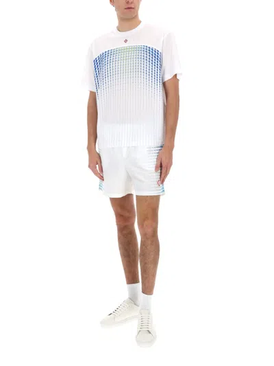 Casablanca Crew Neck Graphic Print Short Sleeve T Shirt In Multi