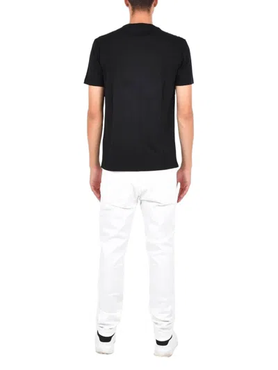 Low Brand Black Solid Crew Neck T-shirt In Black