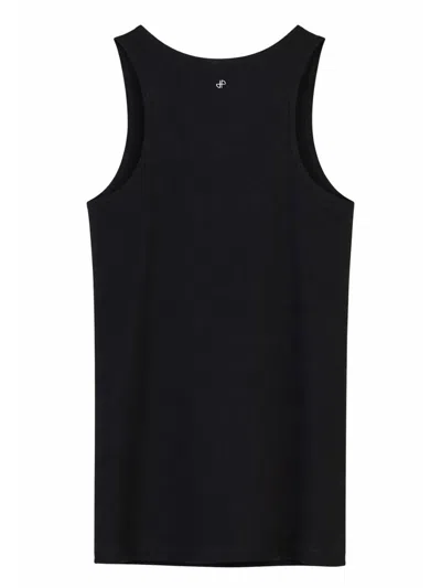 Patou Modern Sleeveless Scoop Neck Tank Top In Black