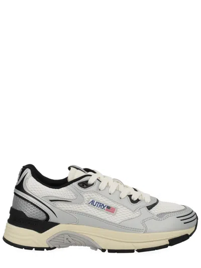 Autry Hyperway Sneaker In Mesh And Suede Sneakers Silver In Multi