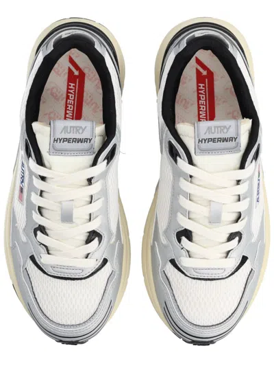 Autry Hyperway Sneaker In Mesh And Suede Sneakers Silver In Multi