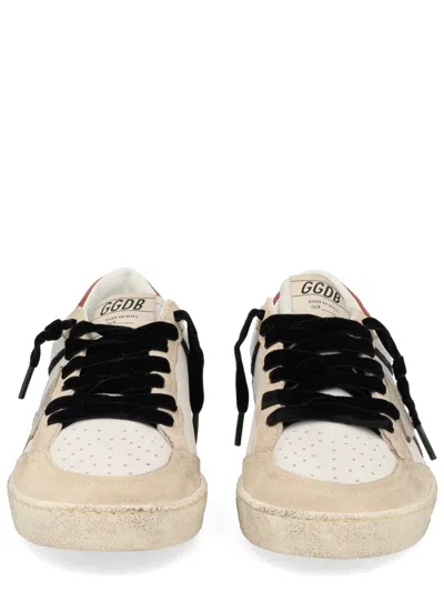 Golden Goose Ball Star Leather Upper Suede Toe And Spur Laminated Star Waxed Suede Heel Sneakers White