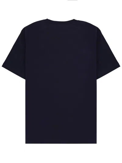 Balmain Navy Blue Cotton T-shirt In Blue