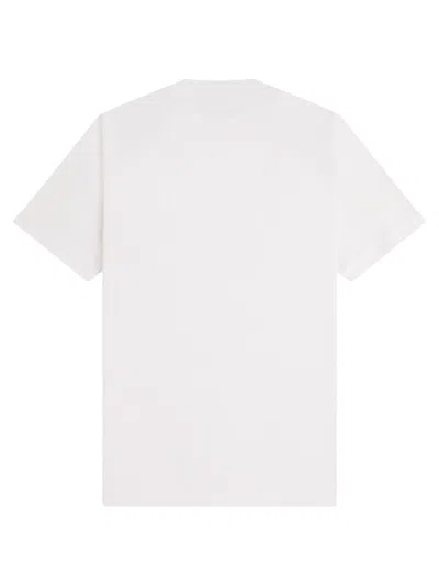 Fred Perry Ringer Wreath-embroidered T-shirt In White