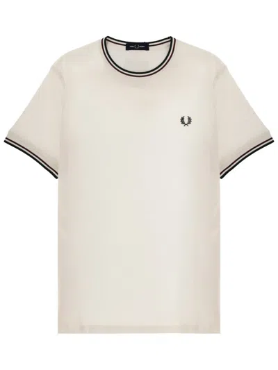 Fred Perry T-shirt Con Logo In Brown