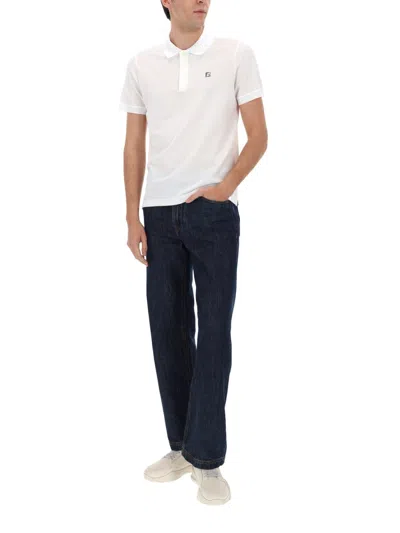 Fendi Regular Fit Cotton Jeans In Blue