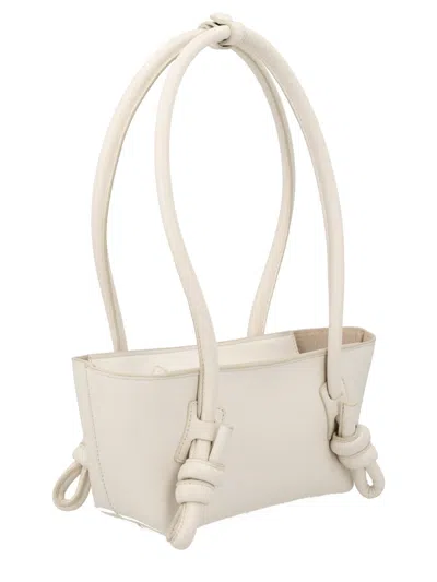 Hereu Mini Fleca Calf Leather Shoulder Bag In White