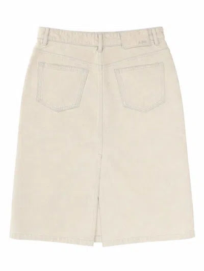 Apc A. P.c. Eco-friendly Cotton Mini Skirt In Brown