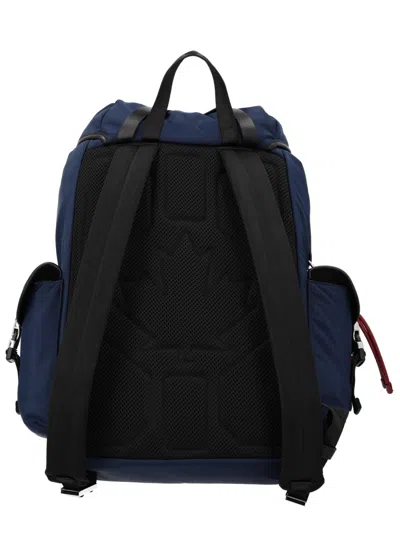 Dsquared2 Backpack Rope Detail Adjustable Straps Top Handle In Blue