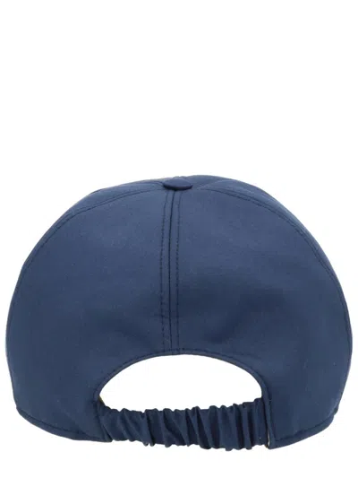 Premiata Logo Baseball Hat Curved Brim Design In Blue