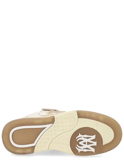 Amiri Men 'skyline' Beige Sneaker With Maxi Logo On The Side And Velcro Strap With Logo In Leather M In Multi