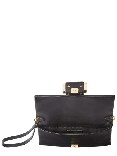 Fendi Valentino Garavani Vlogo Signature Velvet Slingback Pumps In Black