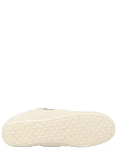 Gucci Shift Sneakers Embroidered Accents Low Top Sole In Neutral