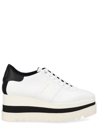 Stella Mccartney Women White Lace Up Sneakers, 7.5 Luxury Sneakers For Women Darveys In Multi