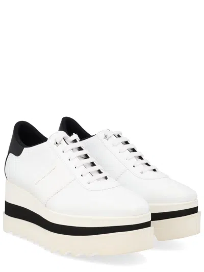 Stella Mccartney Women White Lace Up Sneakers, 7.5 Luxury Sneakers For Women Darveys In Multi
